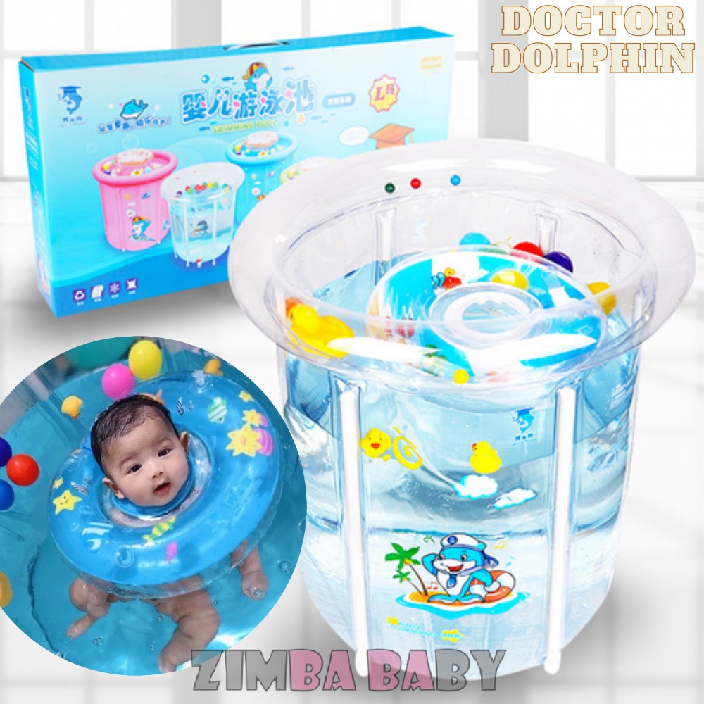 Bể bơi thành cao Doctor Dolphin 80x80cm chính hãng - Bể bơi cho bé dùng được cho trẻ sơ sinh Mozio store