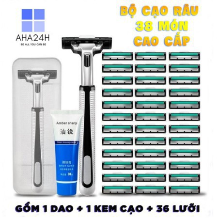 BỘ DAO CẠO RÂU CAO CẤP 38 MÓN  AH327