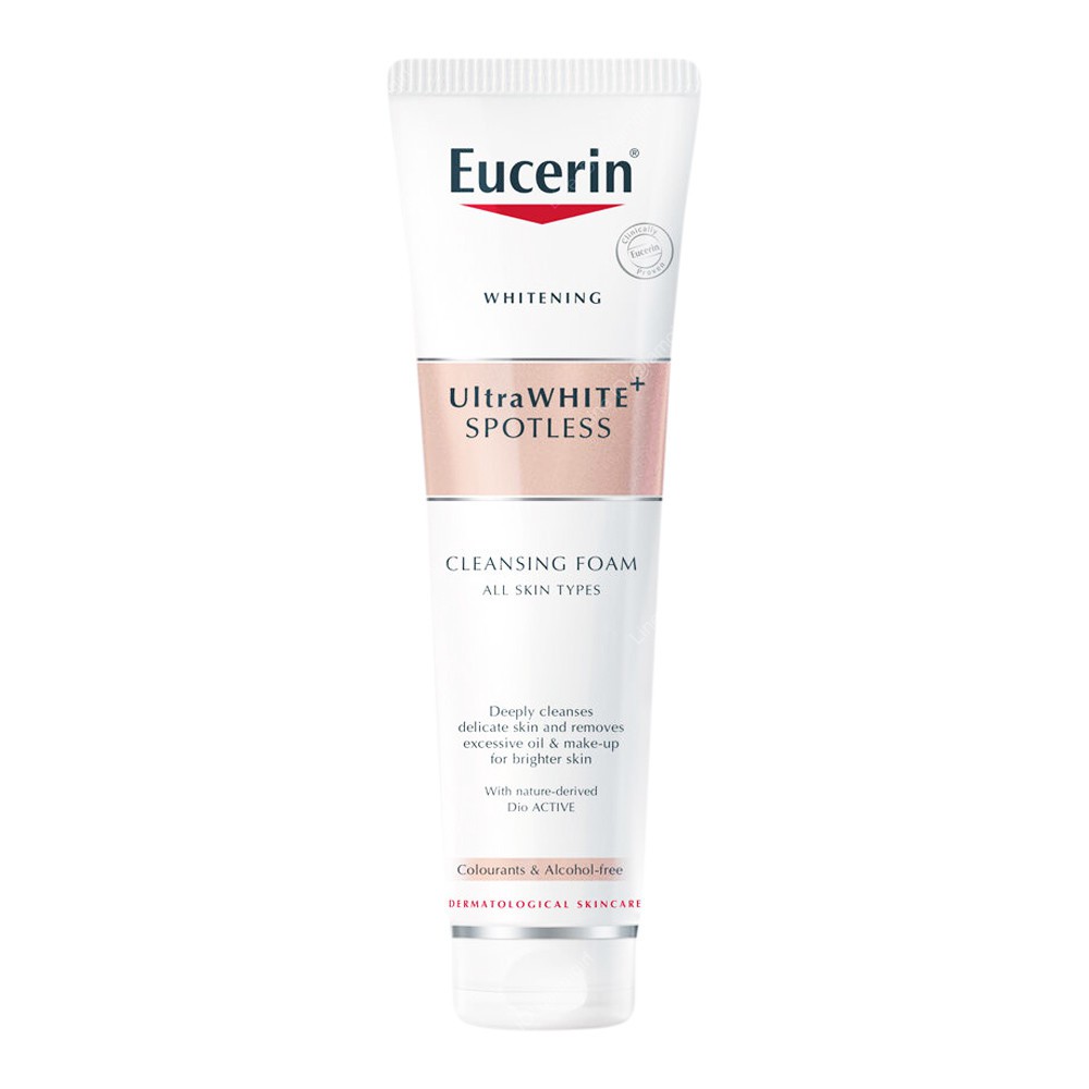 Eucerin Ultra White+ Spotless Cleansing Foam 150g Sữa Rửa Mặt Làm Trắng và giảm Thâm Nám