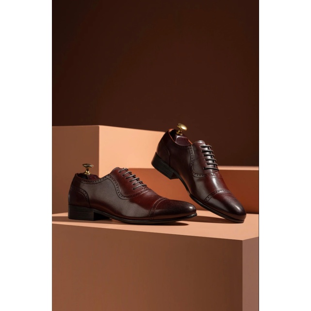GIÀY DA NAM ADAM STORE NÂU BUỘC DÂY TXGM27L1N