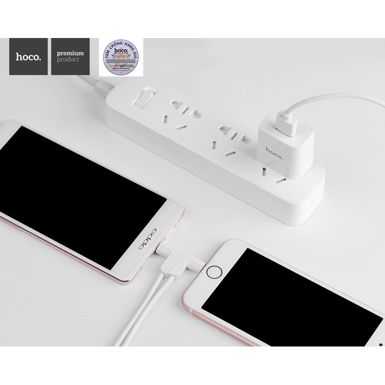 Cáp sạc 2 trong 1 chữ L hoco x12, chơi game, xem phim tiện lợi, hiểu minh store