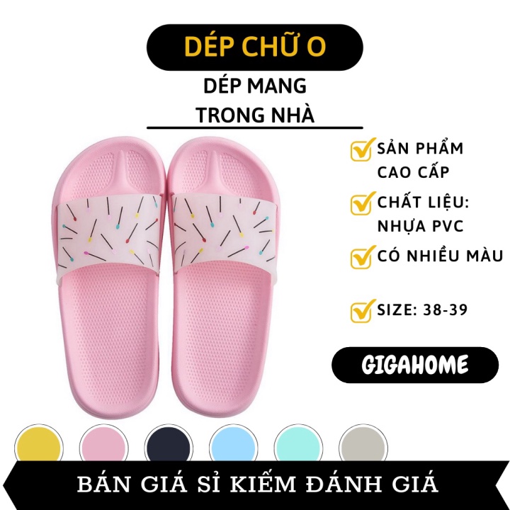 Dép Quai Ngang Unisex GIGAHOME Dép Hình Que Diêm Mang Trong Nhà, Đi Chơi Chống Trượt 7785