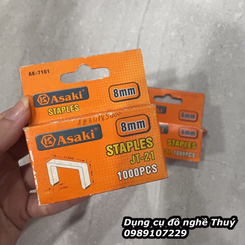 GHIM BẤM ASAKI 6MM AK-7100 VÀ 8MM AK-7101