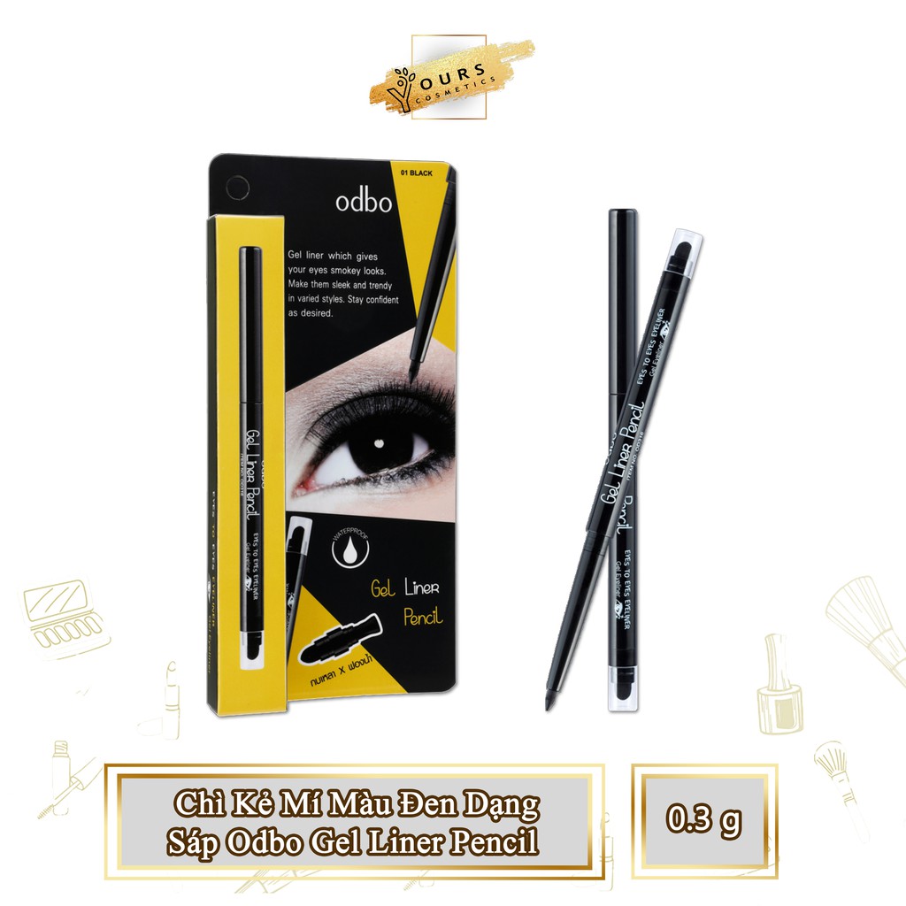 [Auth Thái] Chì Kẻ Mí Màu Đen Dạng Sáp Odbo Gel Liner Pencil - Chì Vặn Kẻ Mắt Màu Đen Dạng Sáp Odbo Gel Liner Pencil