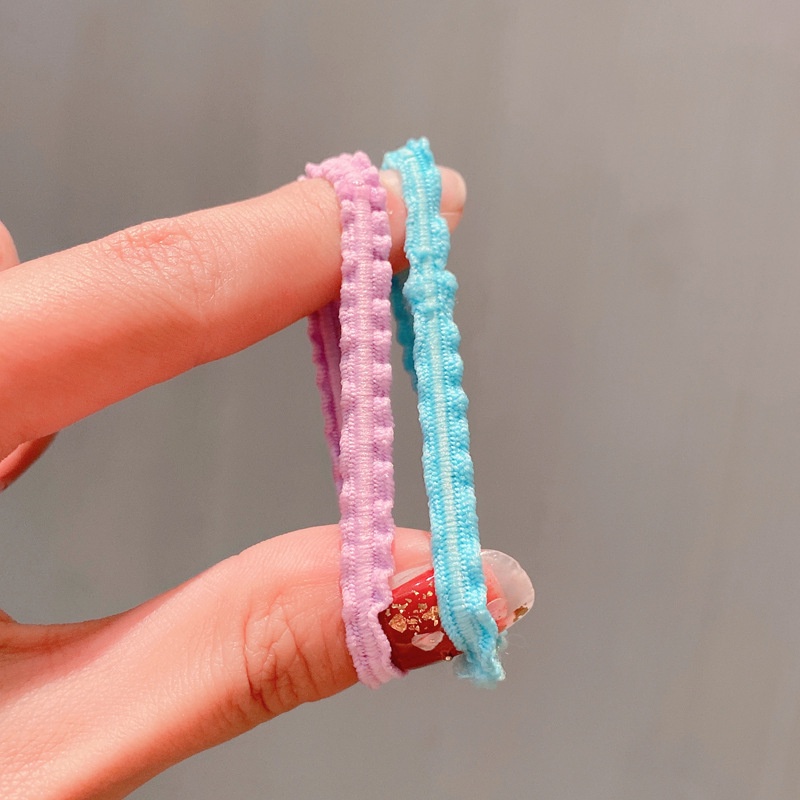 Dây Buộc Tóc Cao Su Mềm Co Giãn Không Đau Màu Kẹo Họa Tiết Hoa Thời Trang Hàn Quốc Cho Bé