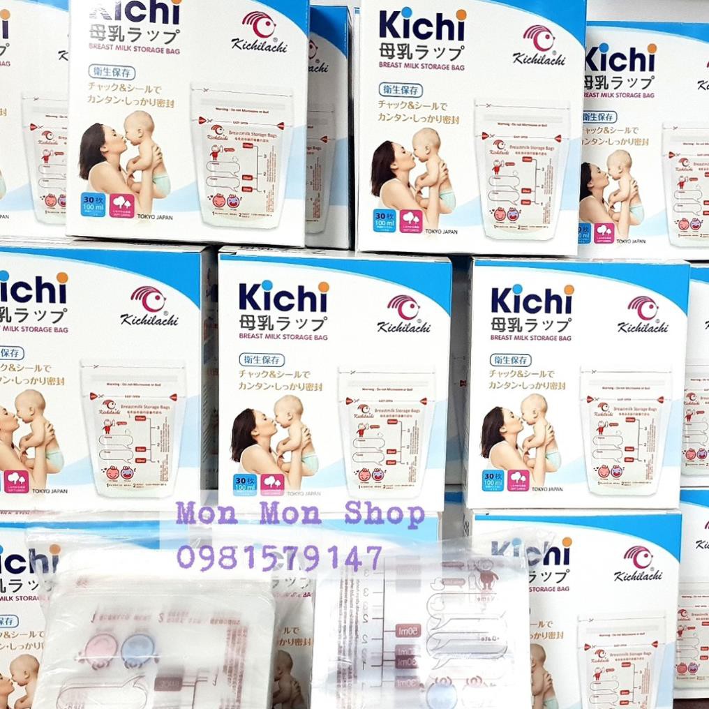 Túi trữ sữa kichilachi (công nghệ Nhật Bản) 100ml mẫu mới