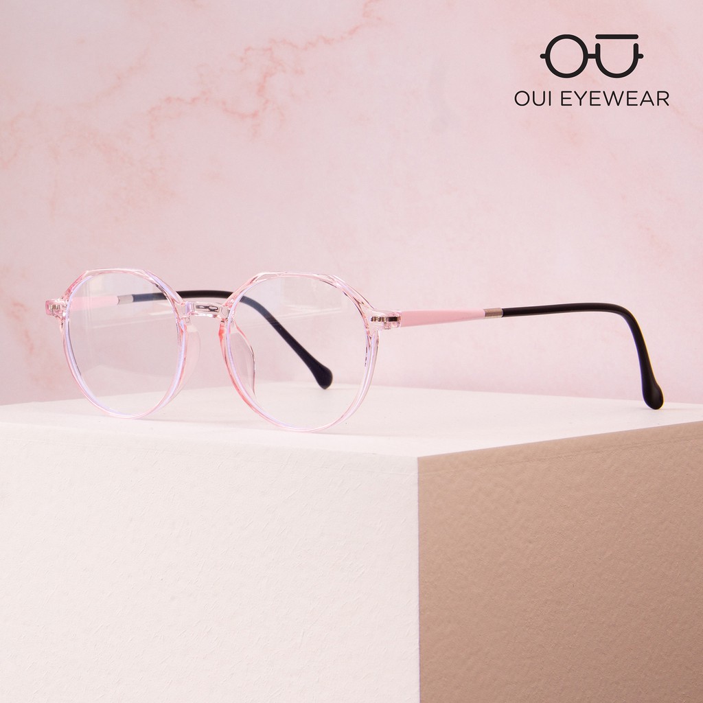 Gọng kính cận nhựa tròn đầu đa giác CN0027