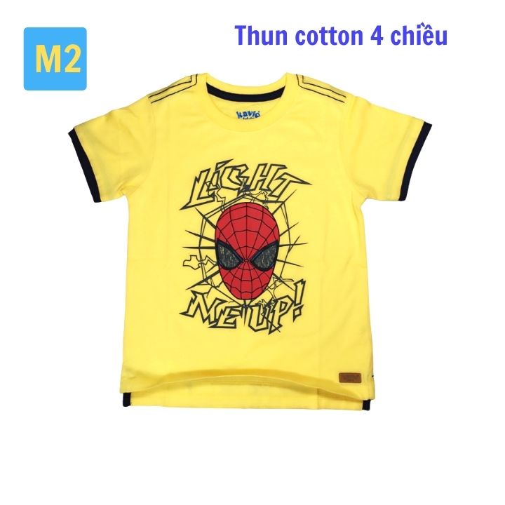 Áo thun bé trai siêu nhân từ 13-48kg  - Áo thun trơn- Thun cotton thấm hút mồ hôi -Tomchuakids.