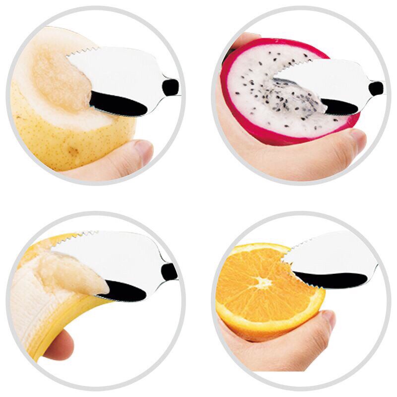 Thìa nạo hoa quả 2 đầu cho bé ăn dặm kichilachi