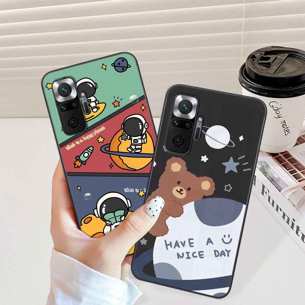 Ốp Xiaomi Redmi Note 10 / Note 10 Pro in hình vũ trụ, phi hành gia bầu trời cute dễ thương