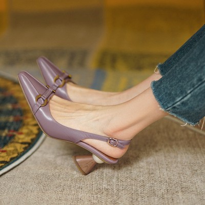 Giày Cao Gót Mũi Nhọn Thời Trang 2021 Cho Nữ