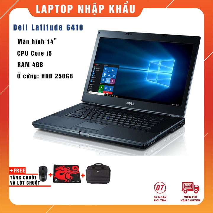 Laptop DELL E6410 - i5 | 4G | 250Gb |14" | WIN 10 - Hàng nhập khẩu