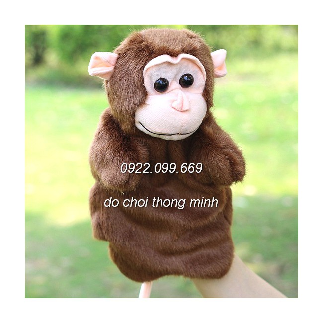 Rối bàn tay hình khỉ - Con rối đeo tay kể chuyện  hình thú nhồi bông