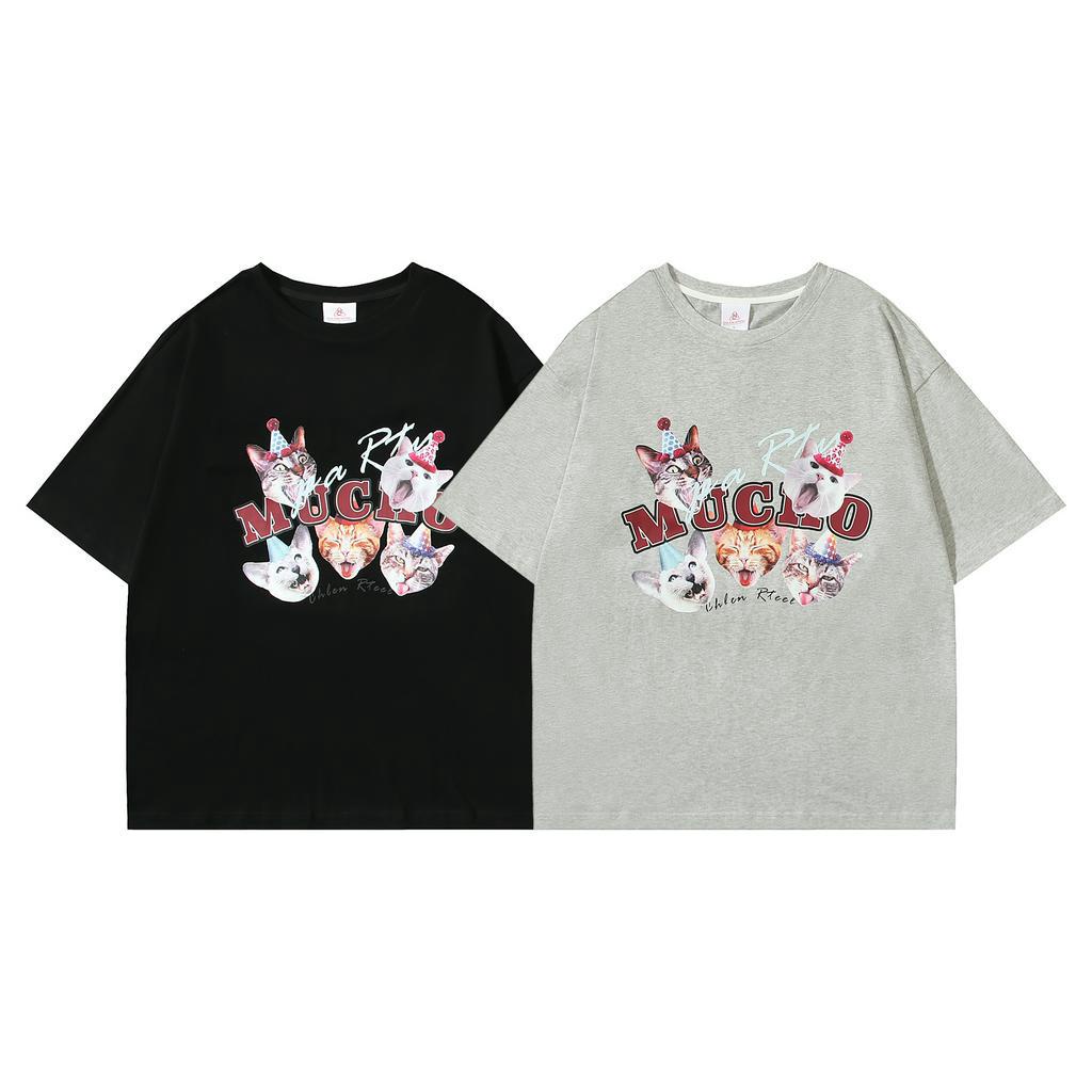 HIIXIIVI Áo Thun 100% cotton Tay Ngắn Cổ Tròn Thời Trang Mùa Hè Phong Cách Hàn Quốc Cho Nữ