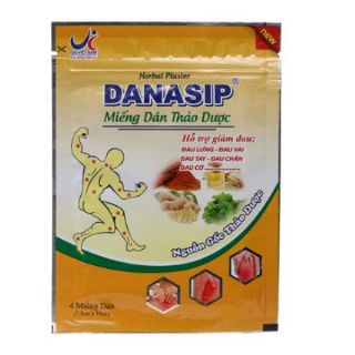 Miếng dán thảo dược giảm đau DANASIP bịch 4 miếng