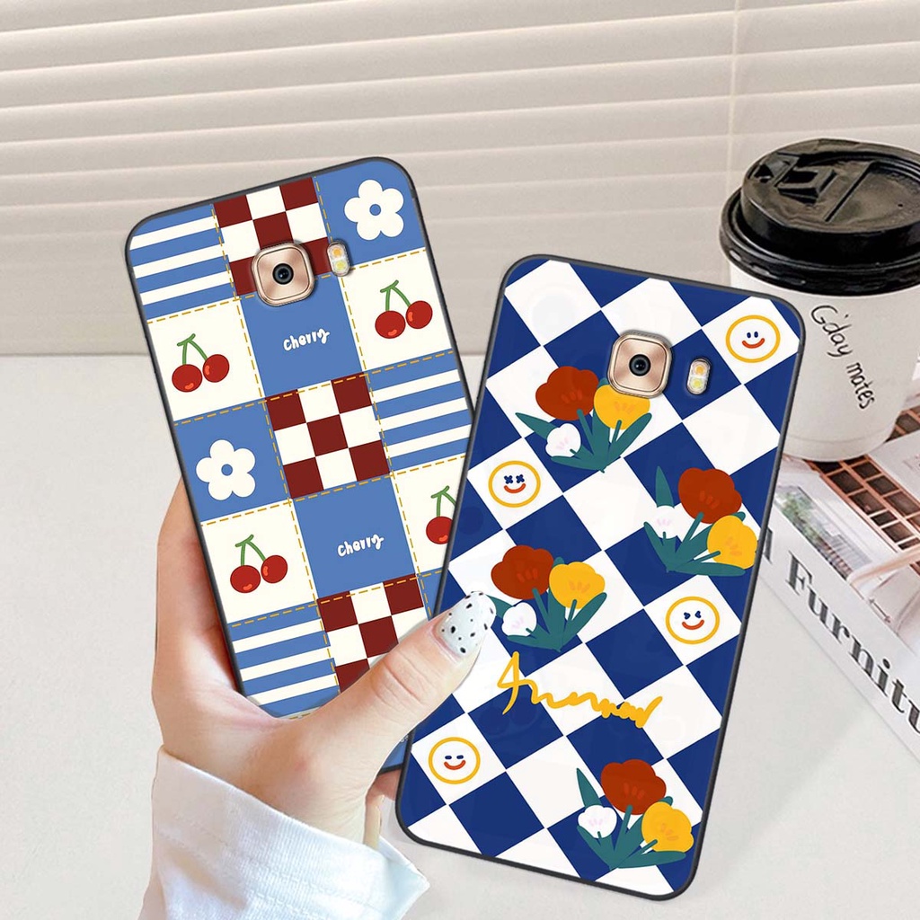 Ốp Samsung C9 Pro họa tiết hoa, gấu thời trang, ốp dẻo bền đẹp