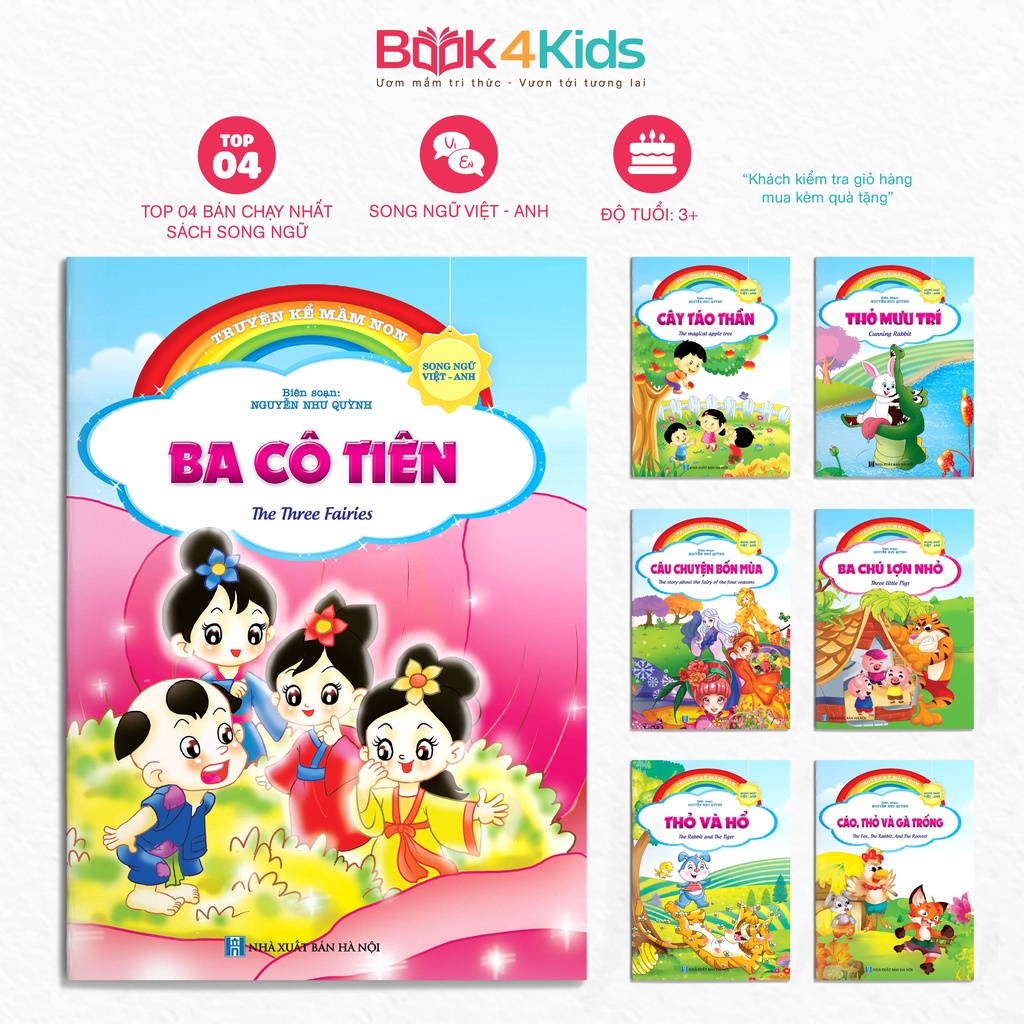 Sách - Truyện Kể Mầm Non - Song Ngữ Việt Anh - Dành Cho Thiếu Nhi (Lẻ Tùy Chọn)