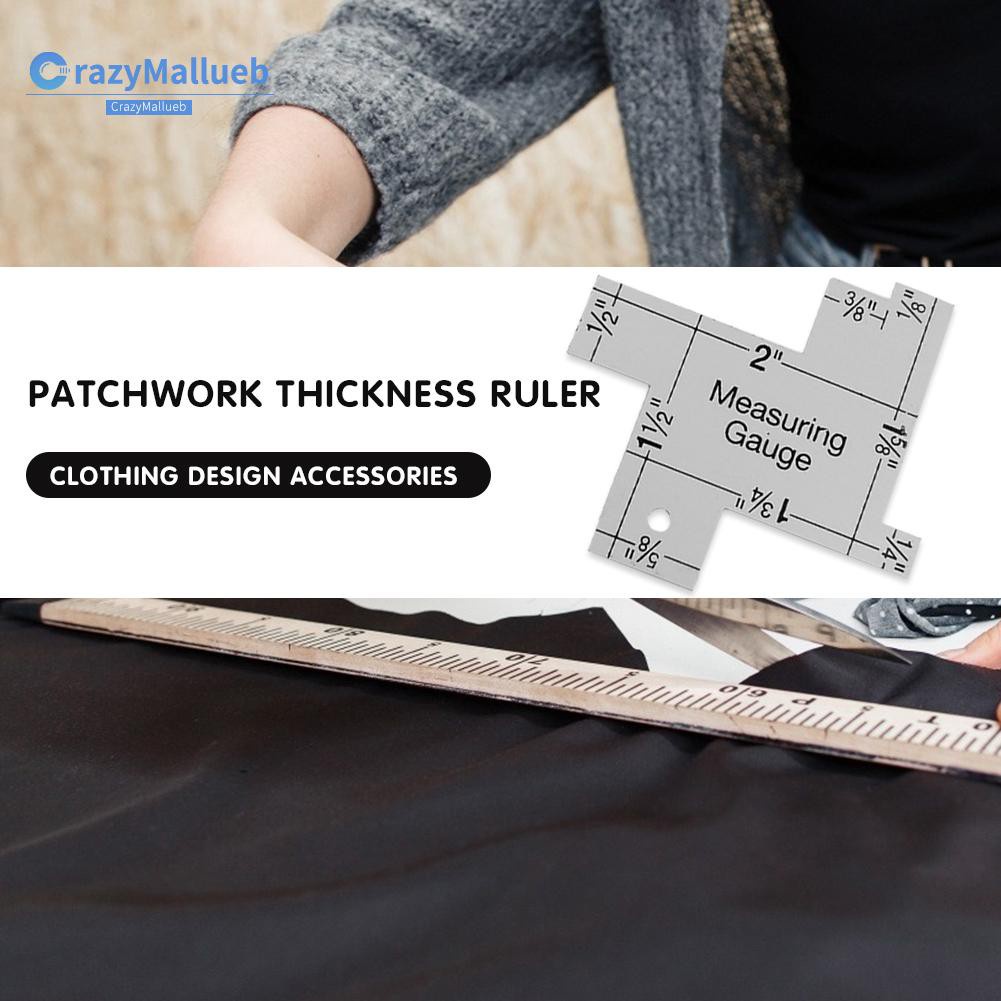 Crazymallueb❤Patchwork Thickness Ruler Special Aluminum Patchwork Ruler with Seam Tailor❤New