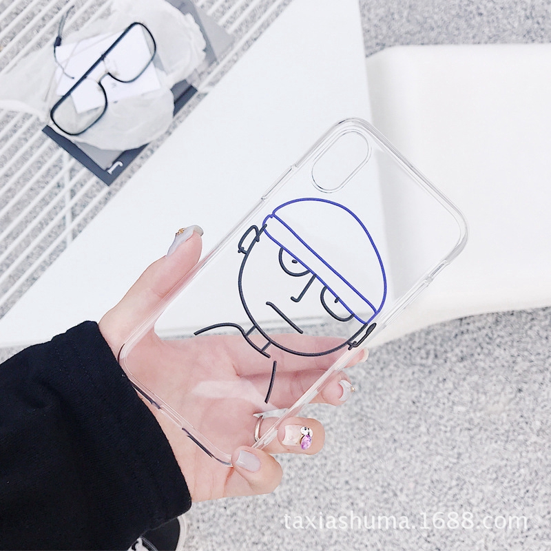 Ốp điện thoại trong suốt in họa tiết vui nhộn cho Iphone 5/5S/6/6plus/6S/6S plus/6/7/7plus/8/8plus/X/XS/XS Max/11 368