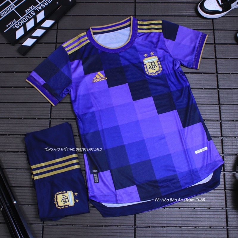 Bộ quần áo đá banh ĐT Argentina 🇦🇷 màu tím mùa 22/23 hàng cao cấp thailand
