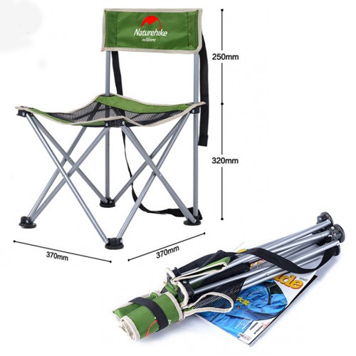 TABALO - Ghế Xếp Dã Ngoại Mini NatureHike NH16J001-J, Ghế Xếp Camping Di Động Siêu Bền, Cực Gọn, Có Túi Đựng