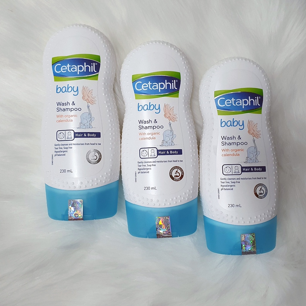 [CHÍNH HÃNG CÓ TEM] CETAPHIL Baby Wash &amp; Shampoo with Organic Calendula 230mL - Sữa Tắm, Gội Toàn Thân Cho Bé.