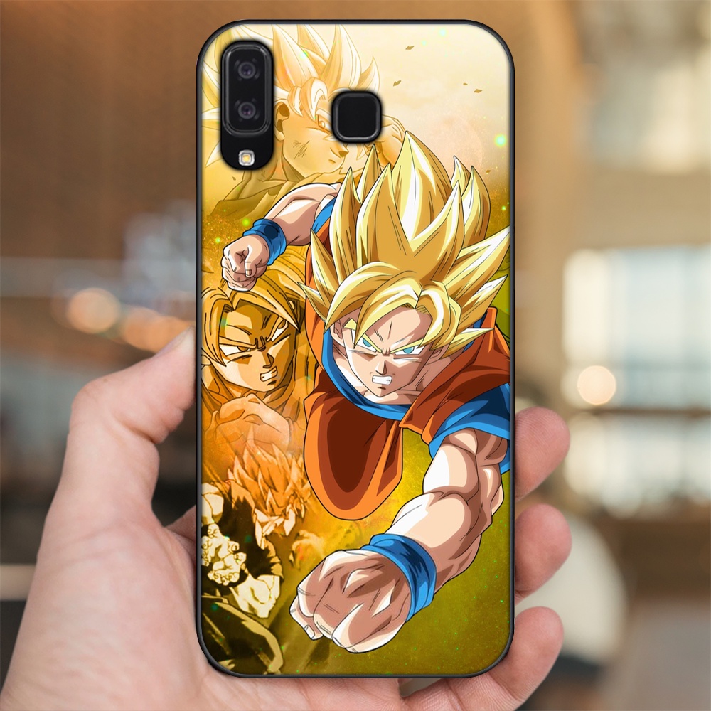 Ốp lưng Samsung A8 Star viền đen in hình Goku Dragon Ball