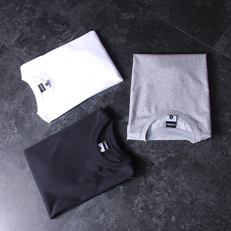 Áo thun nam cổ tròn basic tee thiết kế tay ngắn trơn ,áo phông nam unisex cộc tay vải coton co giãn 4 chiều | BigBuy360 - bigbuy360.vn