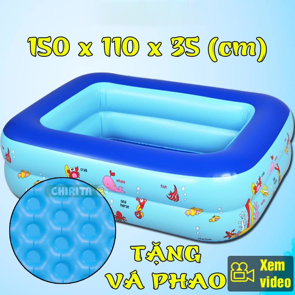 Bể Bơi Cho Bé, Hồ Bơi Cho Trẻ 3 Tầng LOẠI DÀY - CHỐNG TRƠN TRƯỢT