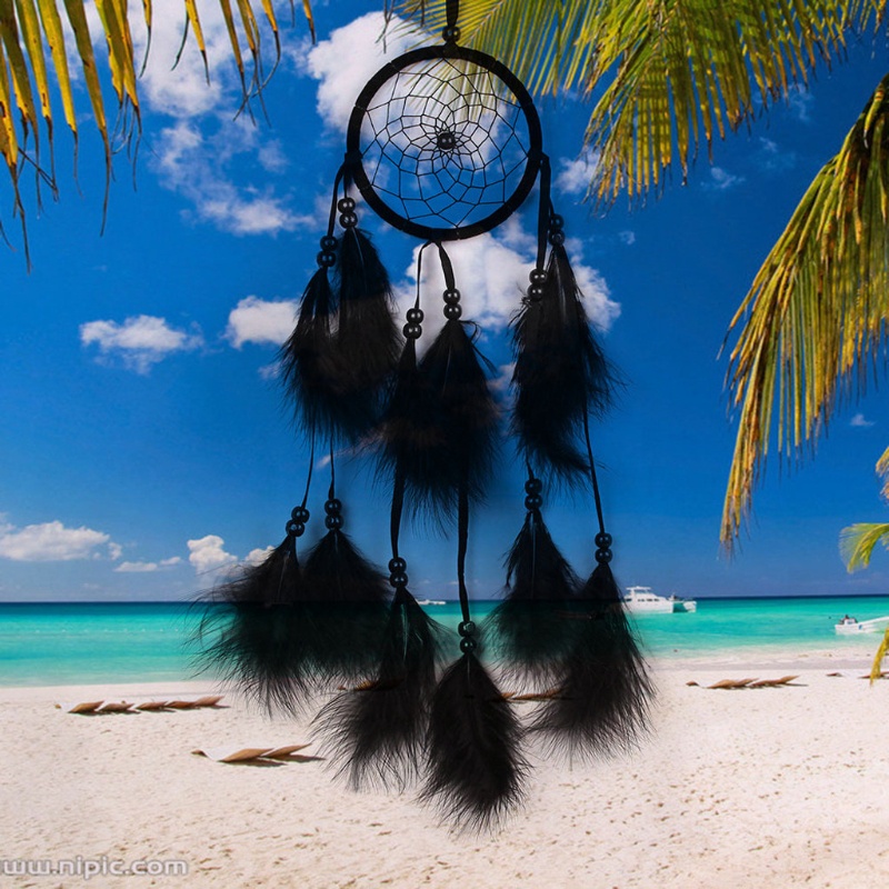 ✿ Dreamcatcher Đính Lông Vũ Trang Trí Nhà Cửa Sáng Tạo