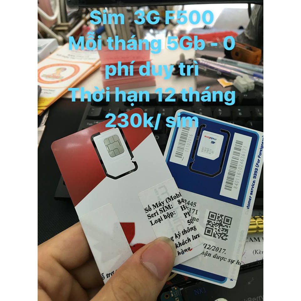 Sim 3G/4G F500 thoải sức vào mạng không phải nạp tiền