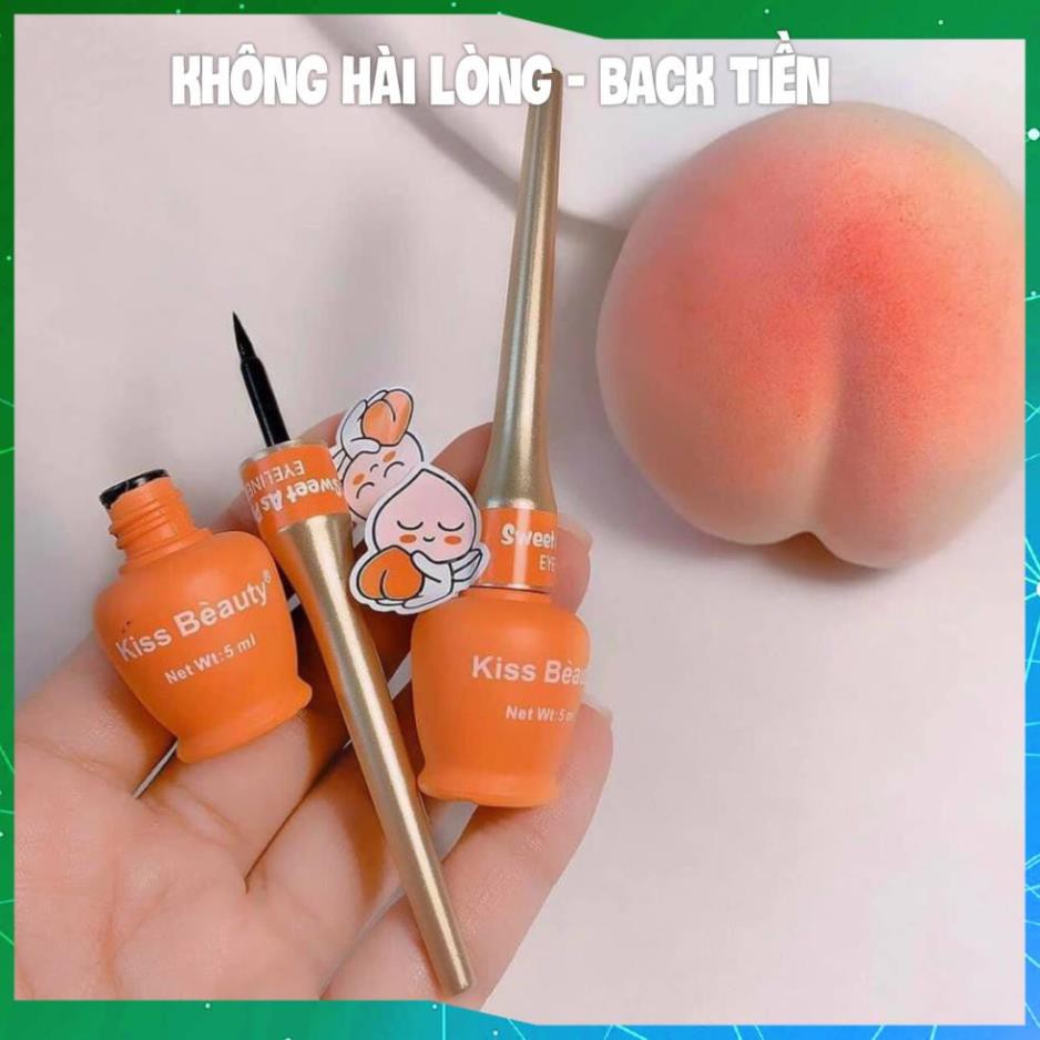 Kẻ Mắt Nước Bé Đào Kiss Beauty Peach Eyeliner Thiết Kế Siêu Dễ Thương Dễ Kẻ Ra Mực Đều Lâu Trôi Chống Nước KING DC