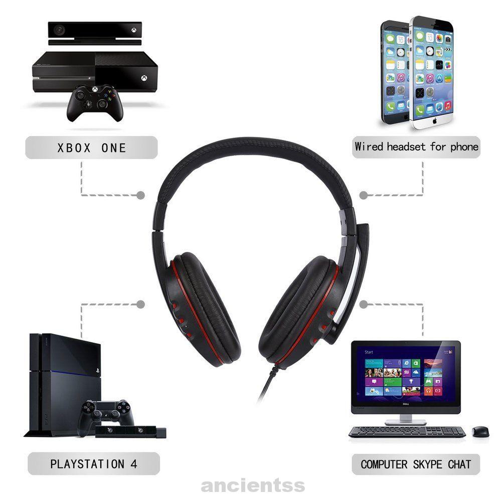 Tai Nghe Chụp Tai Có Dây 3.5mm Kèm Mic Cho Ps4 New Xbox One Pc Tablet Smartphone | BigBuy360 - bigbuy360.vn
