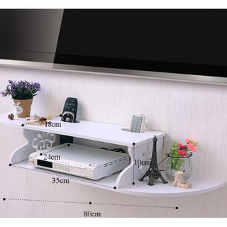 kệ treo tường tivi 2 tầng