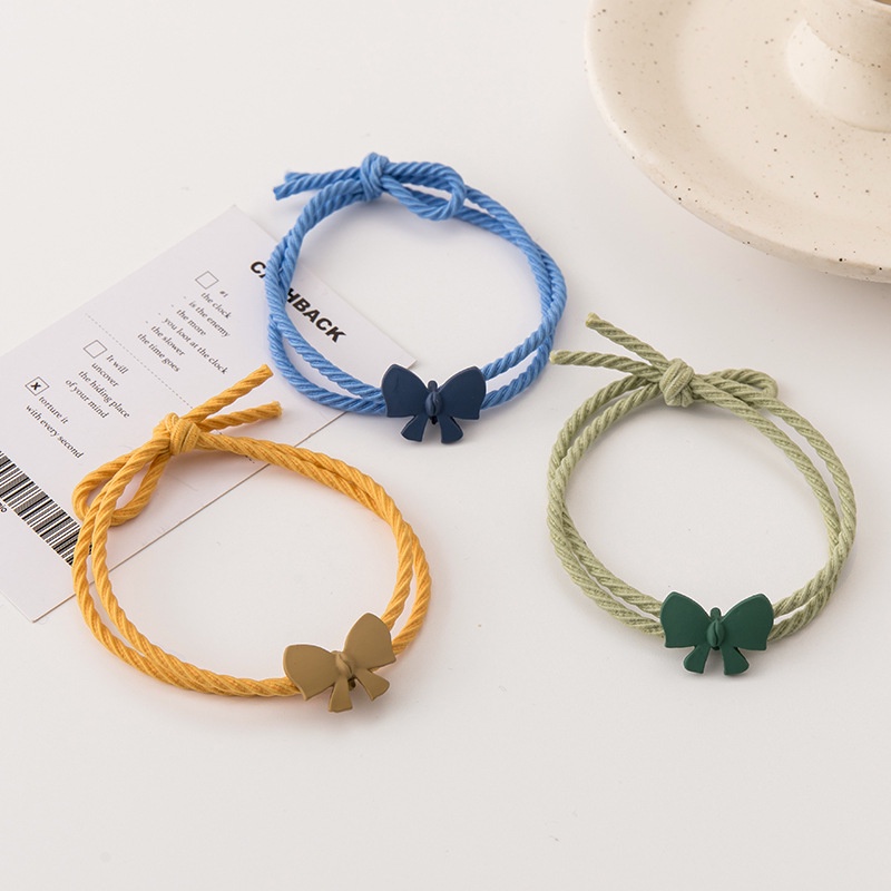 Dây Buộc Tóc Cao Su Thắt Nơ Phong Cách Hàn Quốc Thời Trang Cho Nữ