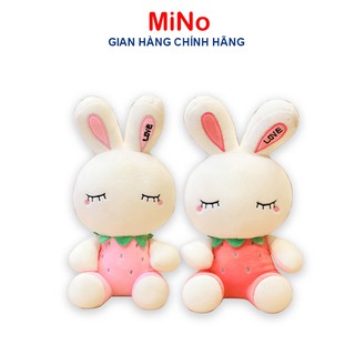 Gấu Bông Thỏ Dâu Nhắm Mắt Cao Cấp MINO