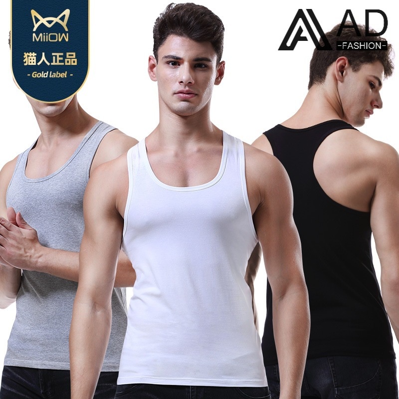 Áo Thun Thể Thao Sát Nách Cổ Tròn Chất Liệu Cotton Siêu Mỏng Thoáng Khí Thoải Mái Thời Trang Mùa Hè Cho Nam M090