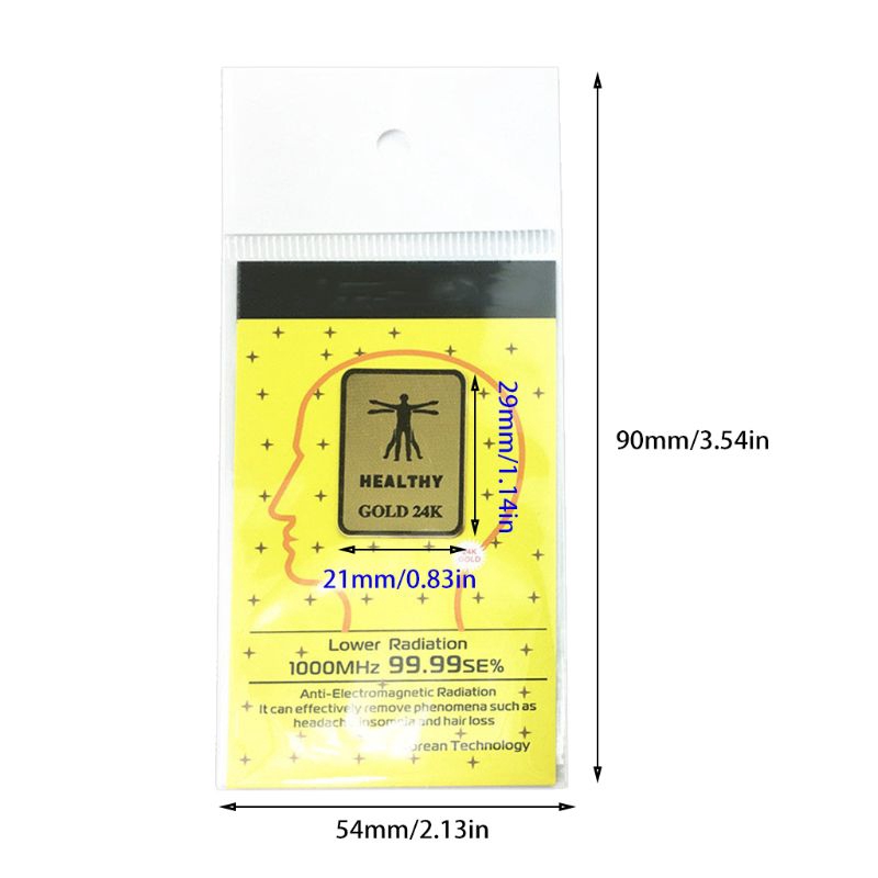 Set 5 Miếng Dán Chống Bức Xạ Điện Thoại Mạ Vàng 24k