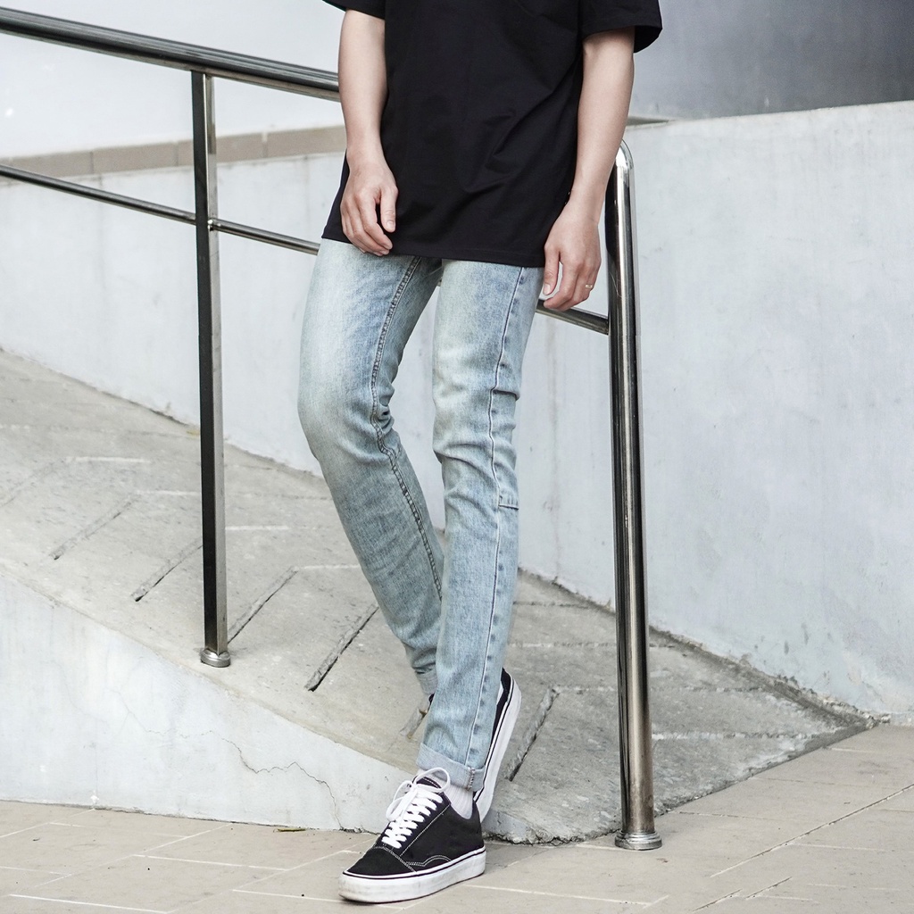 Quần jean trơn skinny 3 màu đen xanh (QJ4)