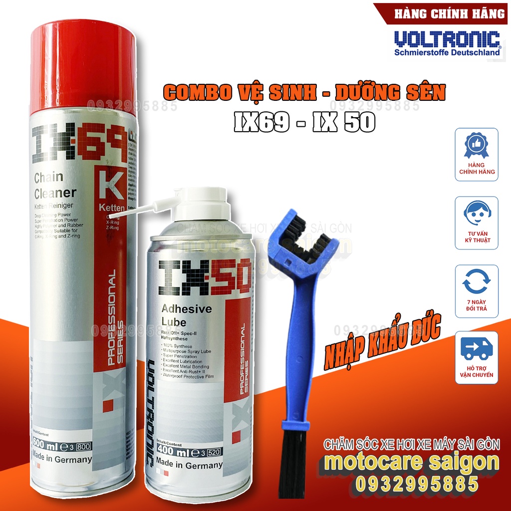 Combo vệ sinh- bảo dưỡng sên Ix69+Ix50