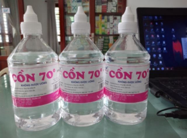 Combo 8 chai cồn Y tế Ethanol 70 độ - cồn 90 độ (thể tích 500ml/chai)