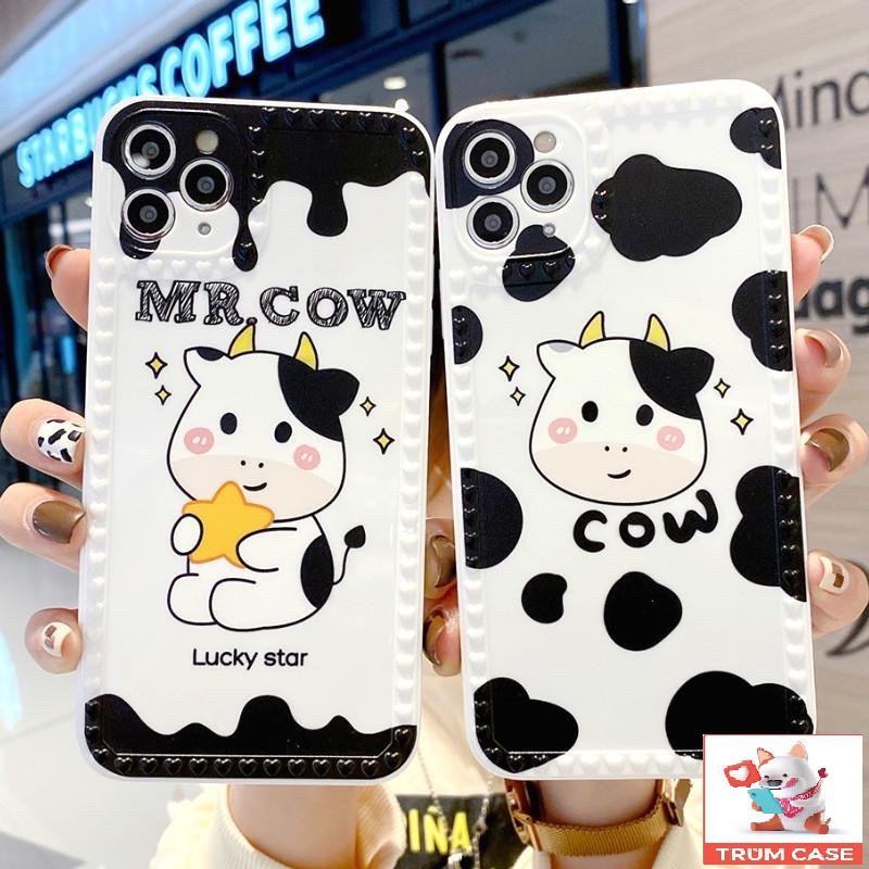 ⚡Ốp Lưng iphone ⚡ Ốp lưng iphone bò sữa cow full viền ip 6- 6s/6- 6s plus/7- 8 plus/X - XS max/11/ 11 pro max/12-pro-max