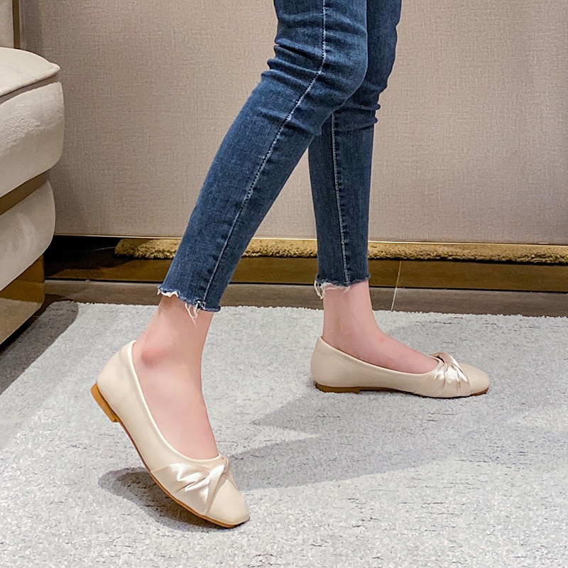 Giày Búp Bê Mũi Vuông Đế Bệt Thời Trang Dành Cho Nữ 2022