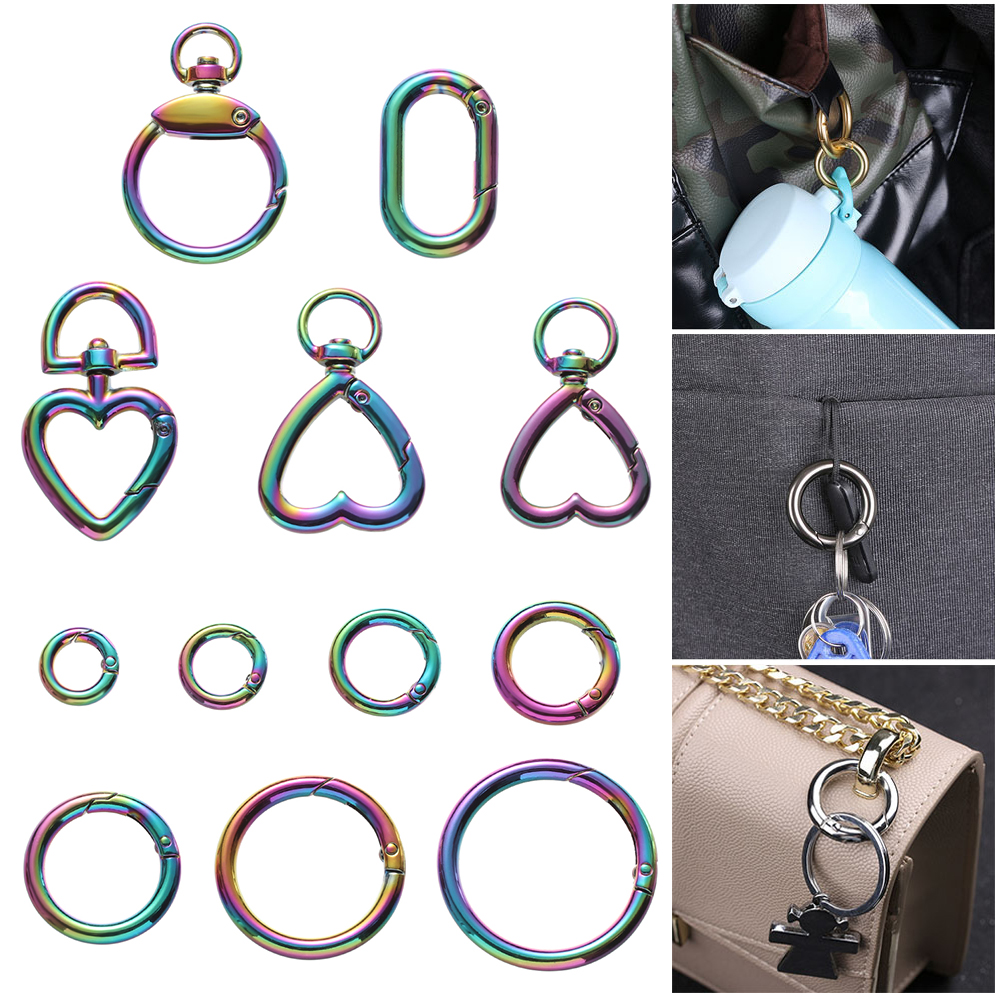 Khóa Vòng Kim Loại Dạng Xích Hình Trái Tim Bằng Kim Loại Gắn Thắt Lưng Túi Xách/Túi Xách