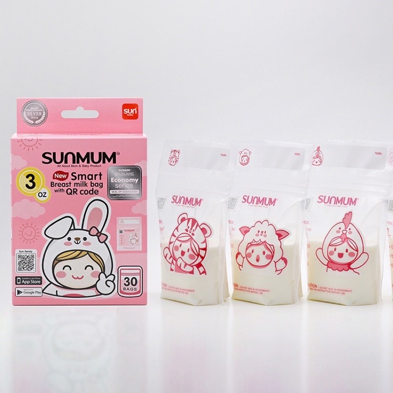 Túi chữ sữa sunmun loại 110_ 250 ml