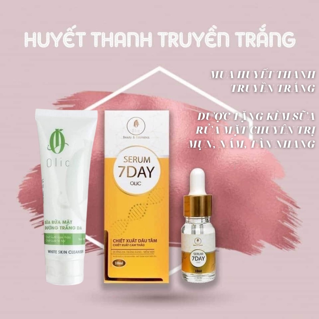 [Cam Kết Chính Hãng- Có Bảo Hành] ♥️ HUYẾT THANH TRUYỀN TRẮNG OLIC - hết mụn,Nám,Tàn nhang,Trẻ Hoá