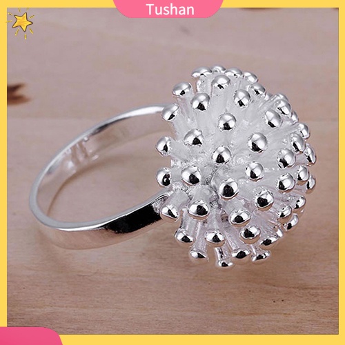 Nhẫn mạ bạc hình hoa sen xinh xắn độc đáo