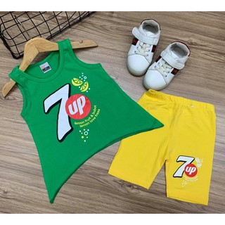 [HOT HIT] Bộ lửng cotton màu mẫu nước ngọt áo vạt xéo cá tính cho bé gái 9 đến 21kg- Bộ quần áo bé gái