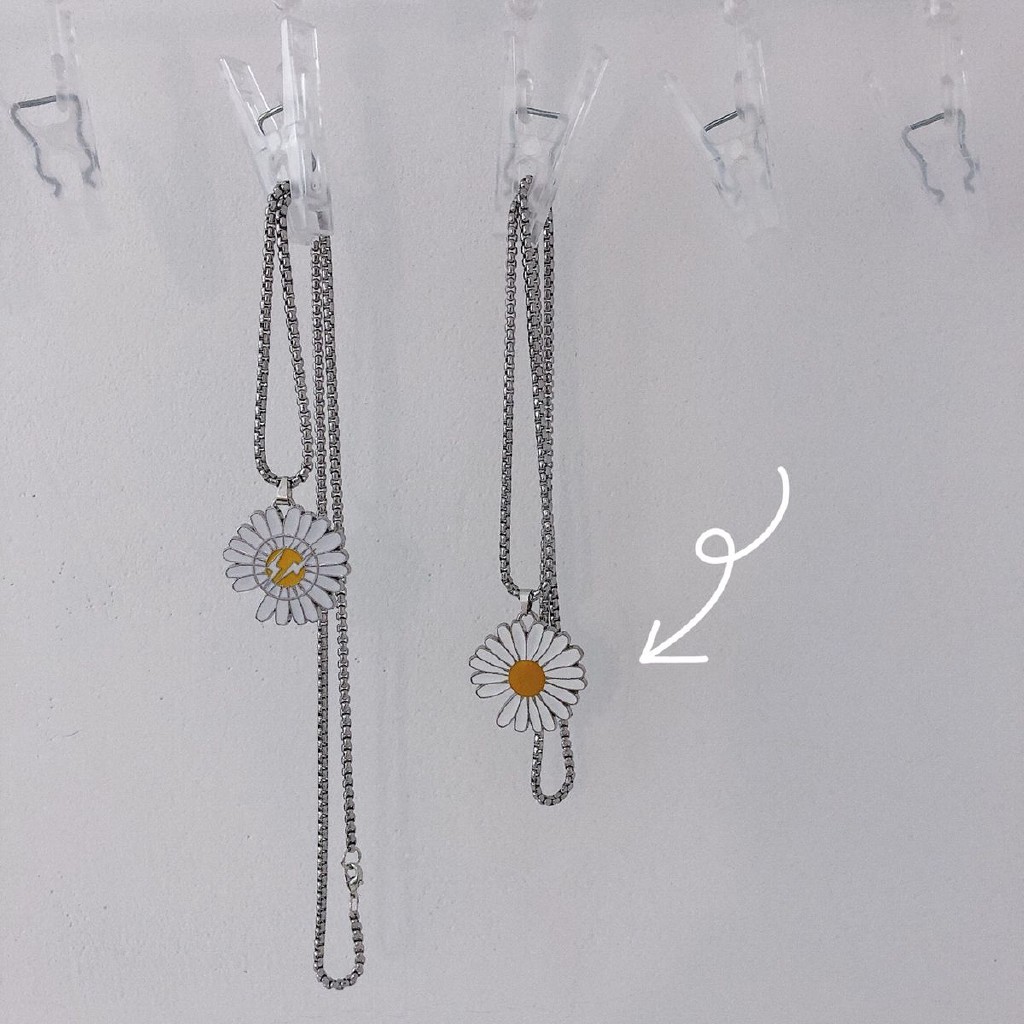 [Miễn Phí Vận Chuyển] Dây Chuyền Mặt Hình Hoa Cúc Nhỏ 23AA Phong Cách Hàn Quốc Đơn Giản Dễ Phối Đồ Cho Nam Và Nữ