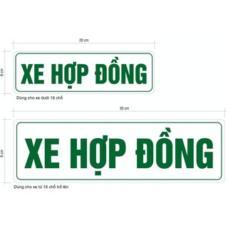 Tem " XE HỢP ĐỒNG " decal phản quang